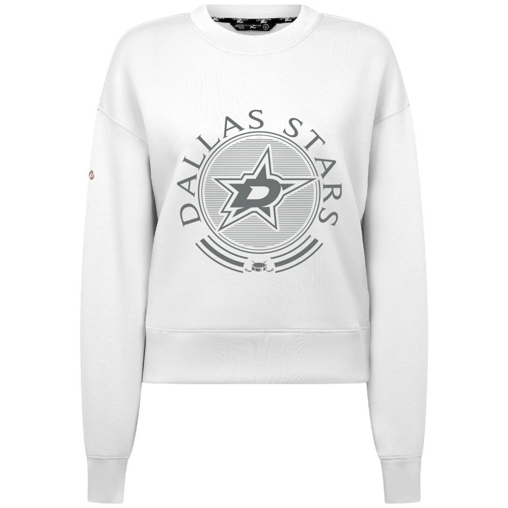 NHL Dallas Stars Levelwear Women's Slate & Snow Sponge Tri-Blend Sweatshirt - White