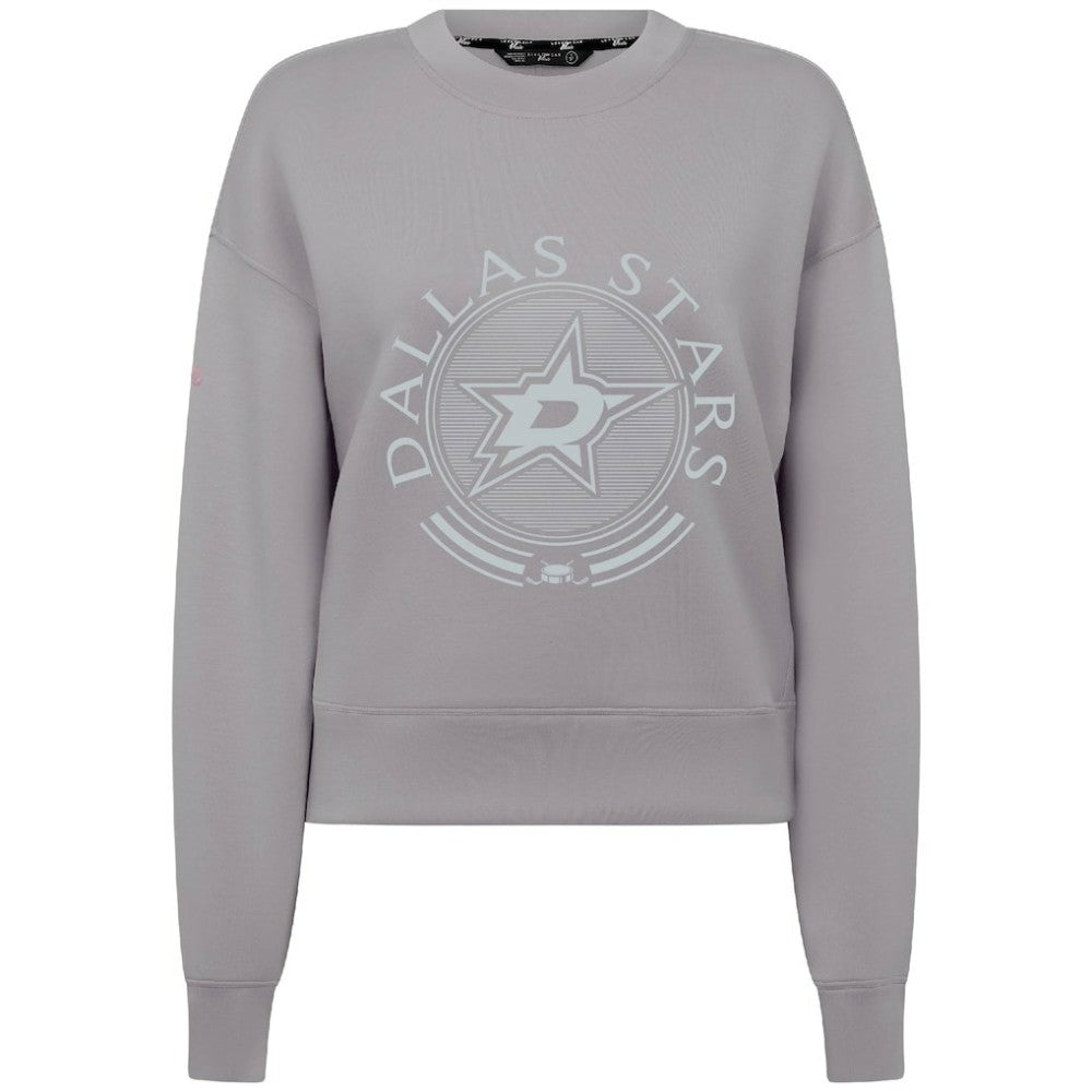 NHL Dallas Stars Levelwear Women's Slate & Snow Sponge Tri-Blend Sweatshirt - Gray