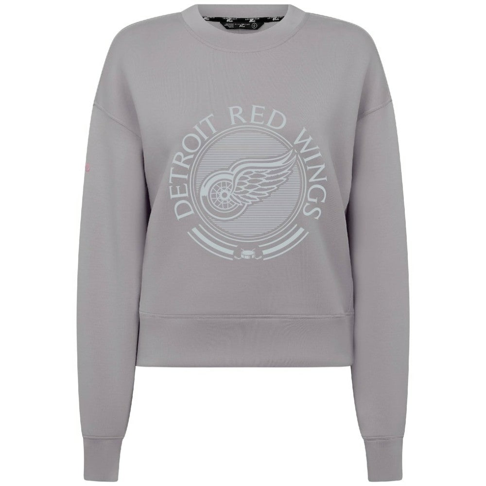 NHL Detroit Red Wings Levelwear Women's Slate & Snow Sponge Tri-Blend Sweatshirt - Gray