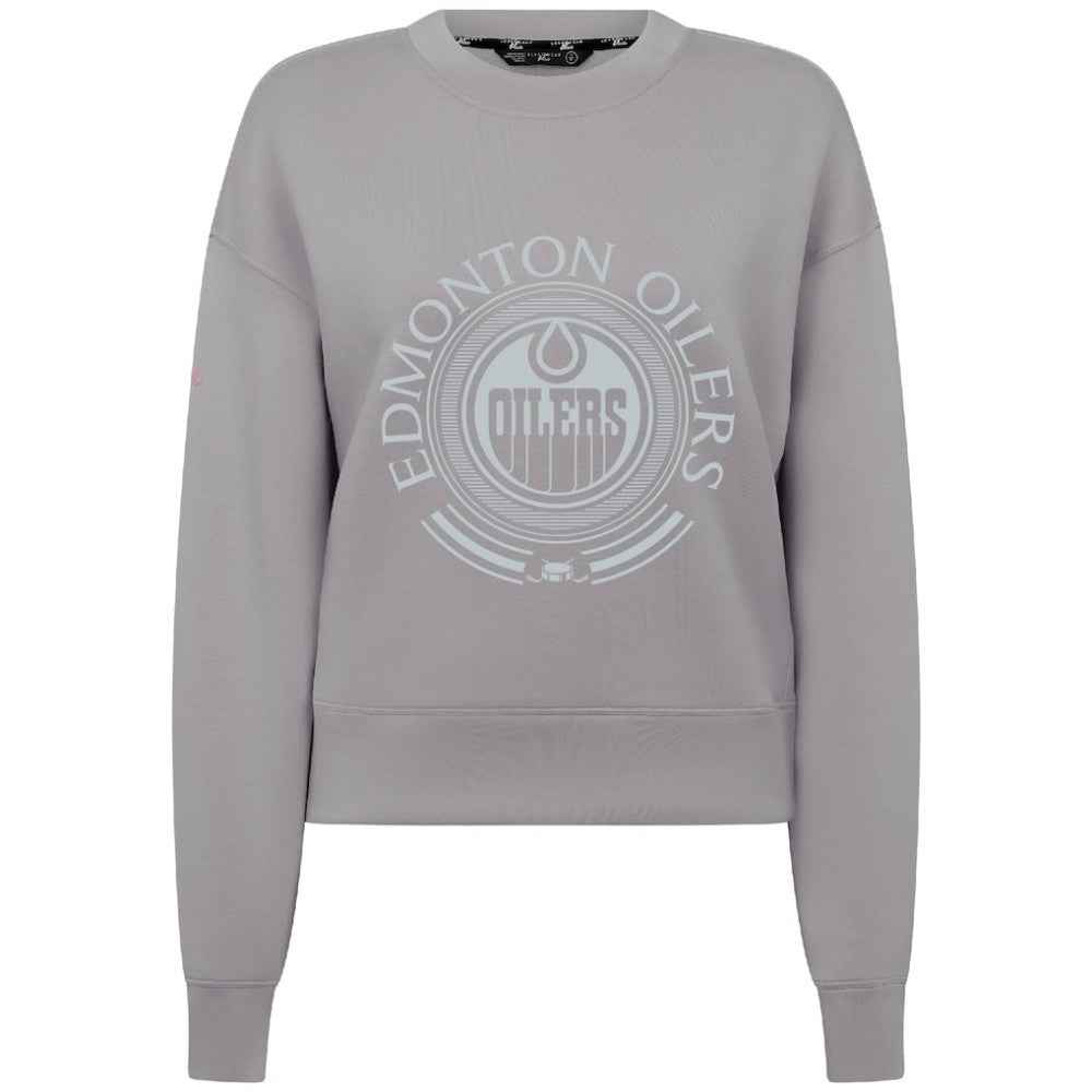 NHL Edmonton Oilers Levelwear Women's Slate & Snow Sponge Tri-Blend Sweatshirt - Gray