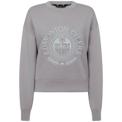 NHL Edmonton Oilers Levelwear Women's Slate & Snow Sponge Tri-Blend Sweatshirt - Gray