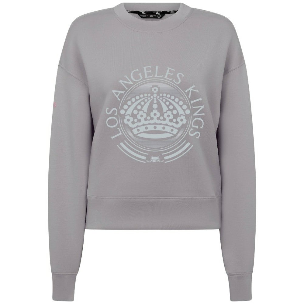 NHL Los Angeles Kings Levelwear Women's Slate & Snow Sponge Tri-Blend Sweatshirt - Gray