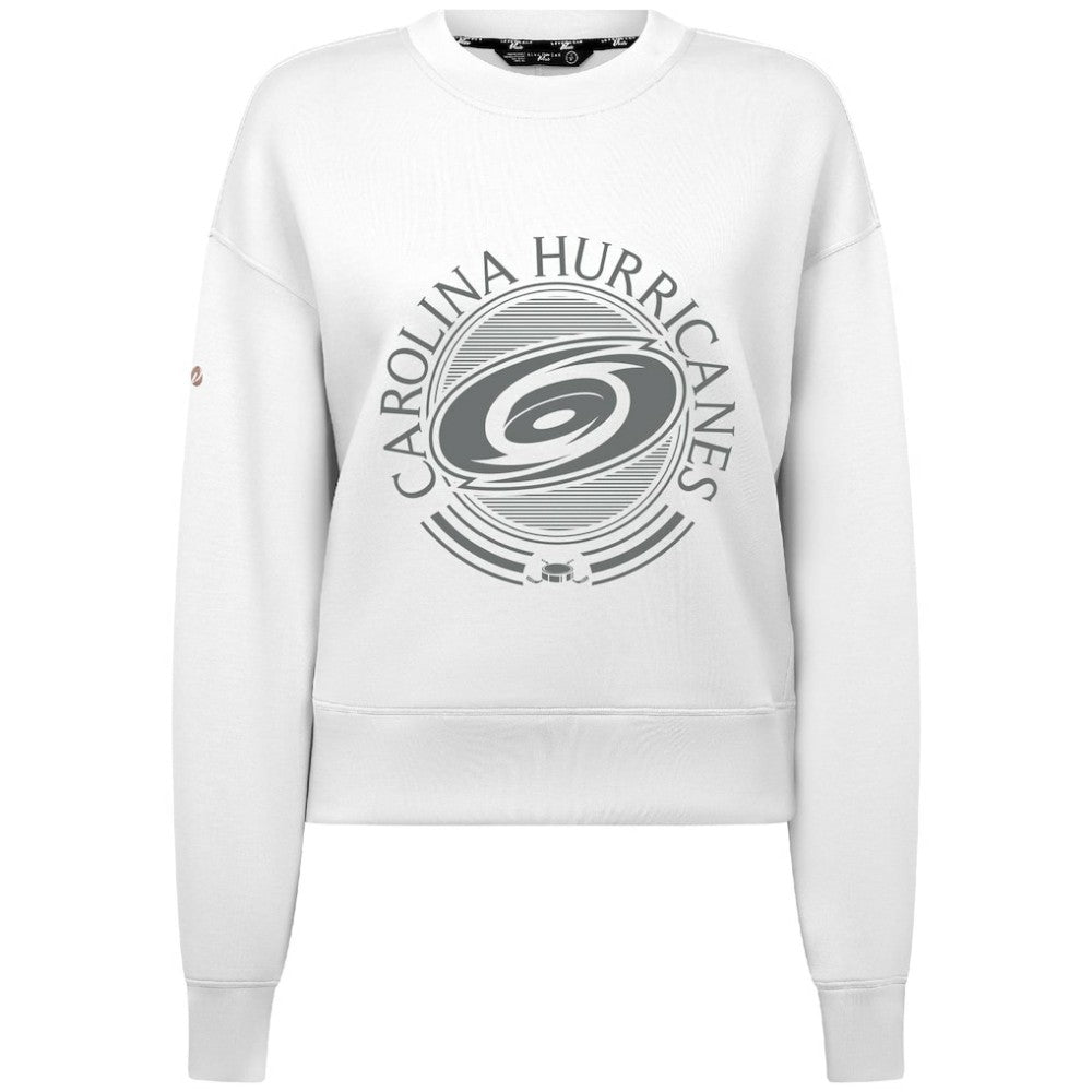 NHL Carolina Hurricanes Levelwear Women's Slate & Snow Sponge Tri-Blend Sweatshirt - White