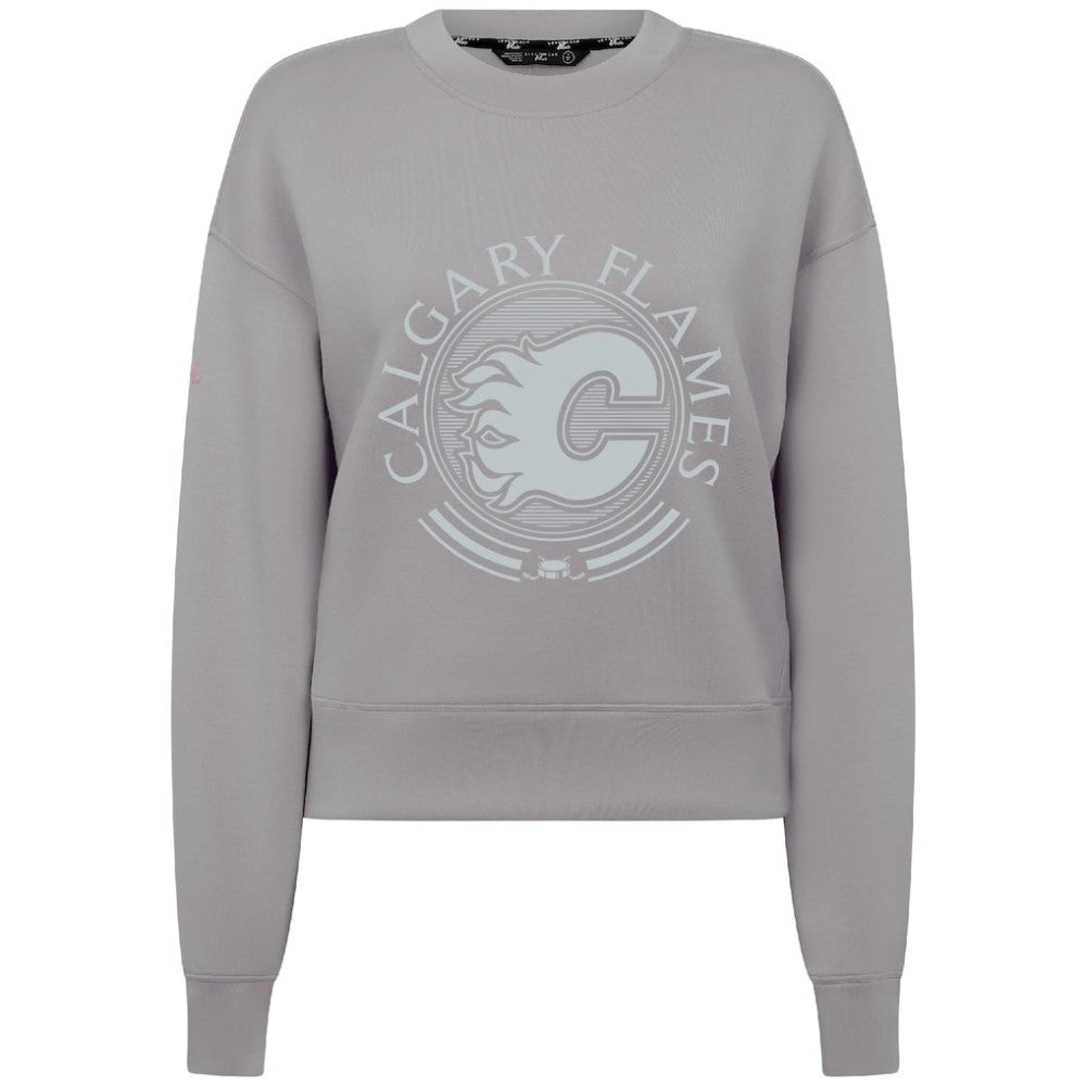 NHL Calgary Flames Levelwear Women's Slate & Snow Sponge Tri-Blend Sweatshirt - Gray