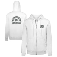 NHL Philadelphia Flyers Levelwear Podium Chenille Logo Full-Zip Hoodie - White
