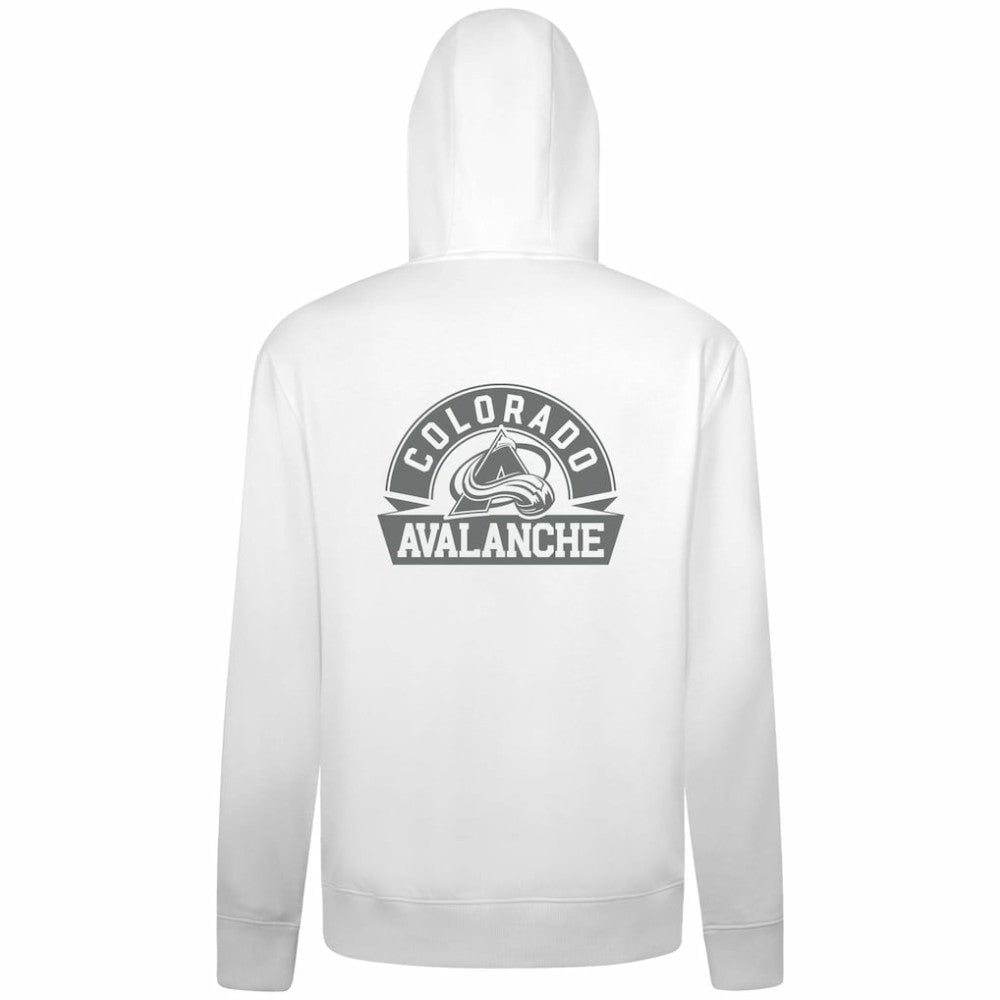 NHL Colorado Avalanche Levelwear Podium Chenille Logo Full-Zip Hoodie - White