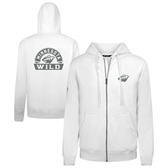 NHL Minnesota Wild Levelwear Podium Chenille Logo Full-Zip Hoodie - White