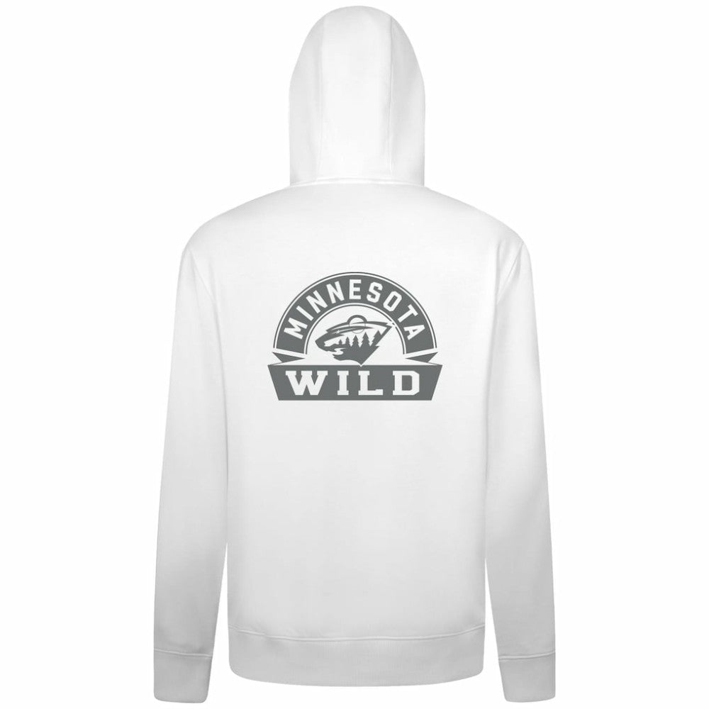 NHL Minnesota Wild Levelwear Podium Chenille Logo Full-Zip Hoodie - White