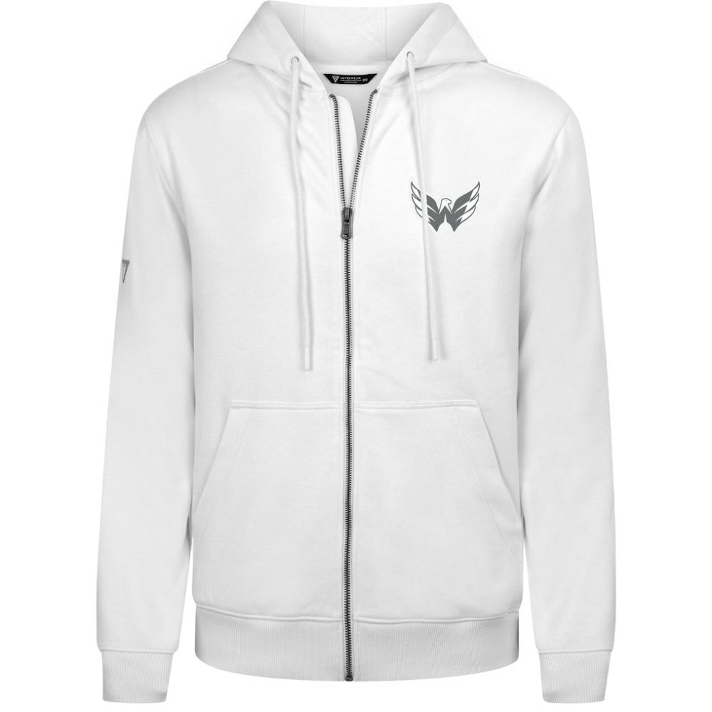 NHL Washington Capitals Levelwear Podium Chenille Logo Full-Zip Hoodie - White