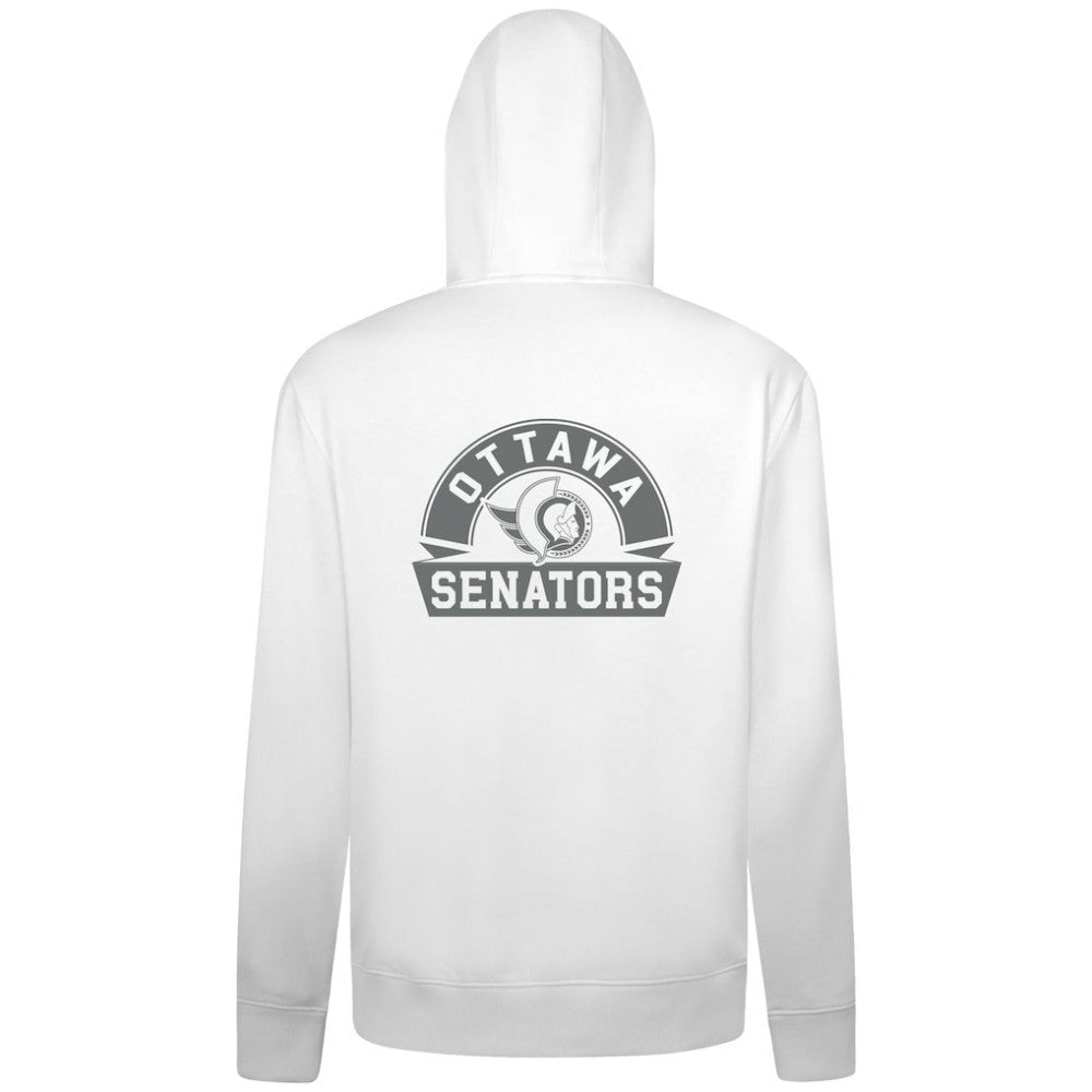 NHL Ottawa Senators Levelwear Podium Chenille Logo Full-Zip Hoodie - White
