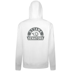 NHL Ottawa Senators Levelwear Podium Chenille Logo Full-Zip Hoodie - White