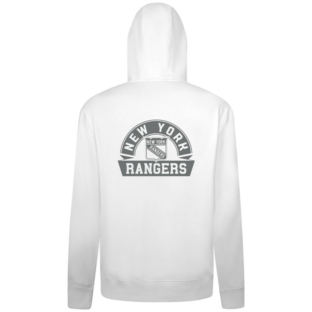 NHL New York Rangers Levelwear Podium Chenille Logo Full-Zip Hoodie - White