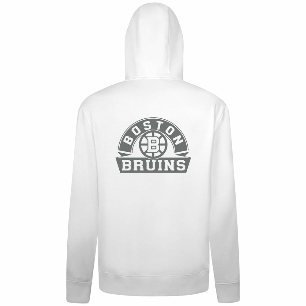 NHL Boston Bruins Levelwear Podium Chenille Logo Full-Zip Hoodie - White