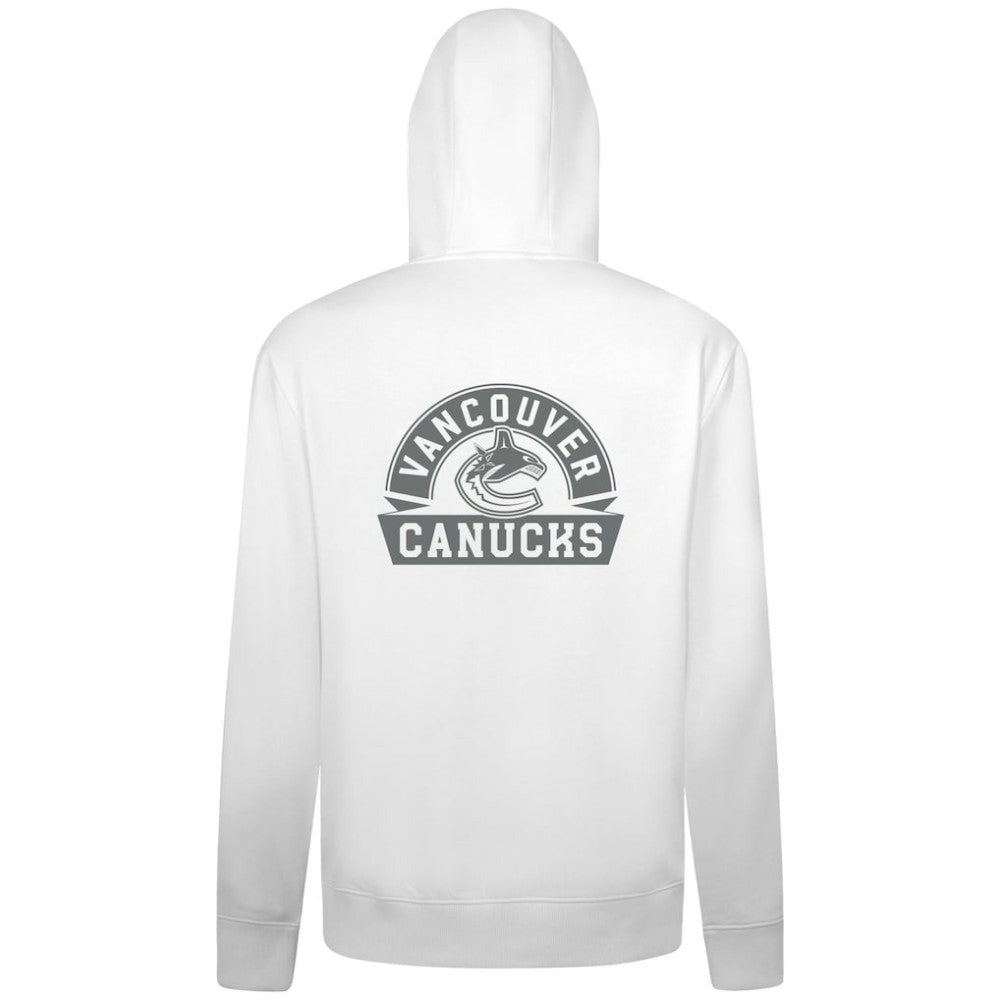 NHL Vancouver Canucks Levelwear Podium Chenille Logo Full-Zip Hoodie - White