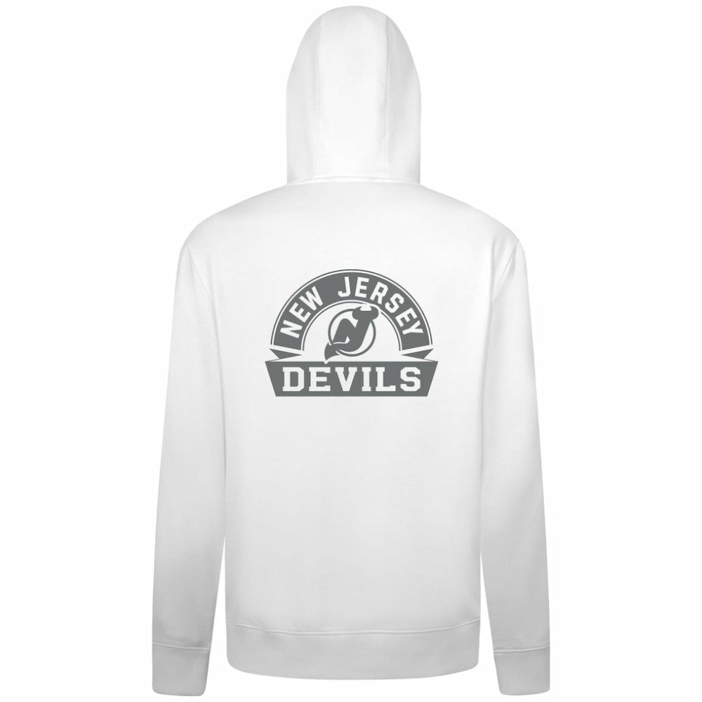 NHL New Jersey Devils Levelwear Podium Chenille Logo Full-Zip Hoodie - White