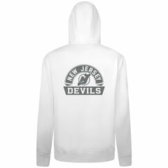 NHL New Jersey Devils Levelwear Podium Chenille Logo Full-Zip Hoodie - White