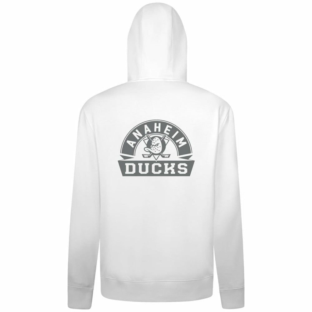 NHL Anaheim Ducks Levelwear Podium Banner Arch Full-Zip Hoodie - White