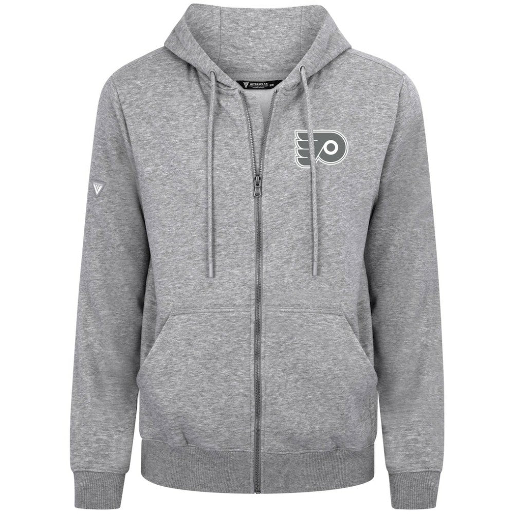 NHL Philadelphia Flyers Levelwear Podium Banner Arch Full-Zip Hoodie - Gray