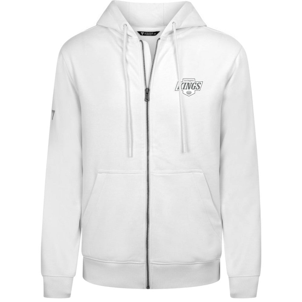 NHL Los Angeles Kings Levelwear Podium Banner Arch Full-Zip Hoodie - White