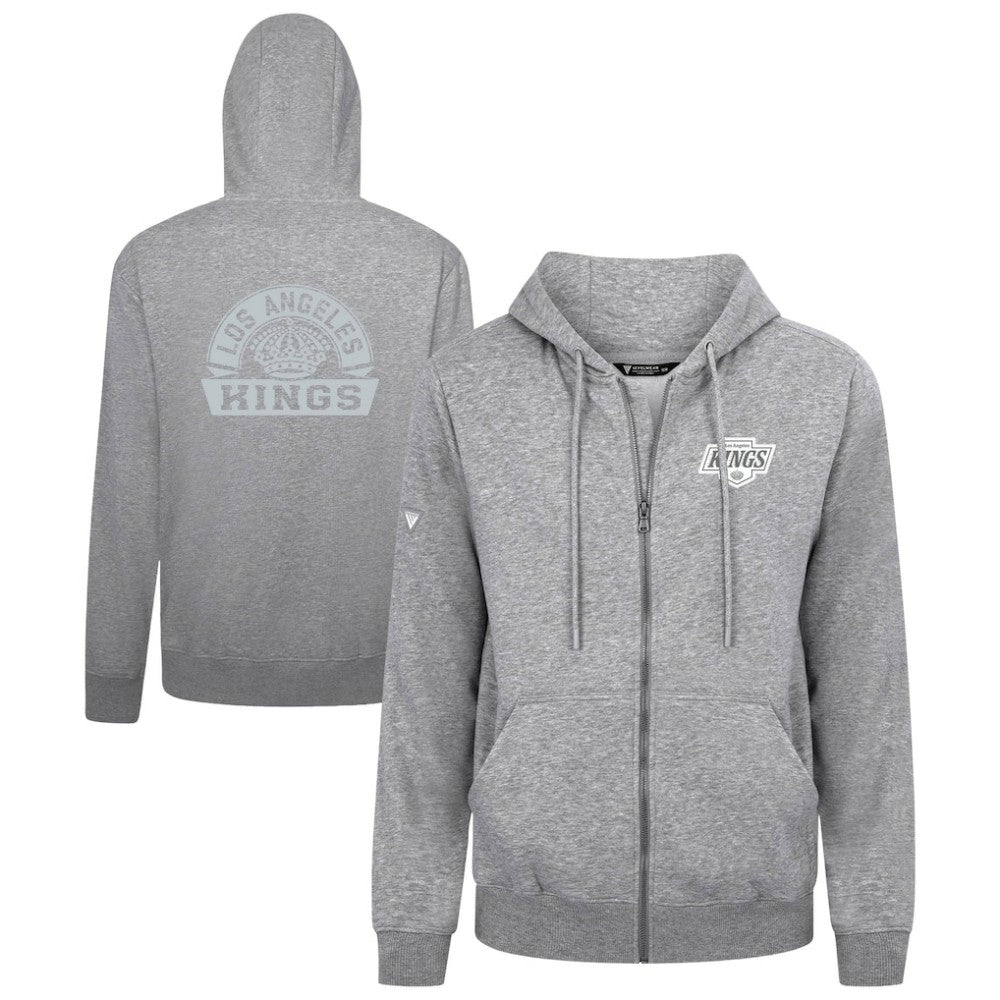 NHL Los Angeles Kings Levelwear Podium Banner Arch Full-Zip Hoodie - Gray
