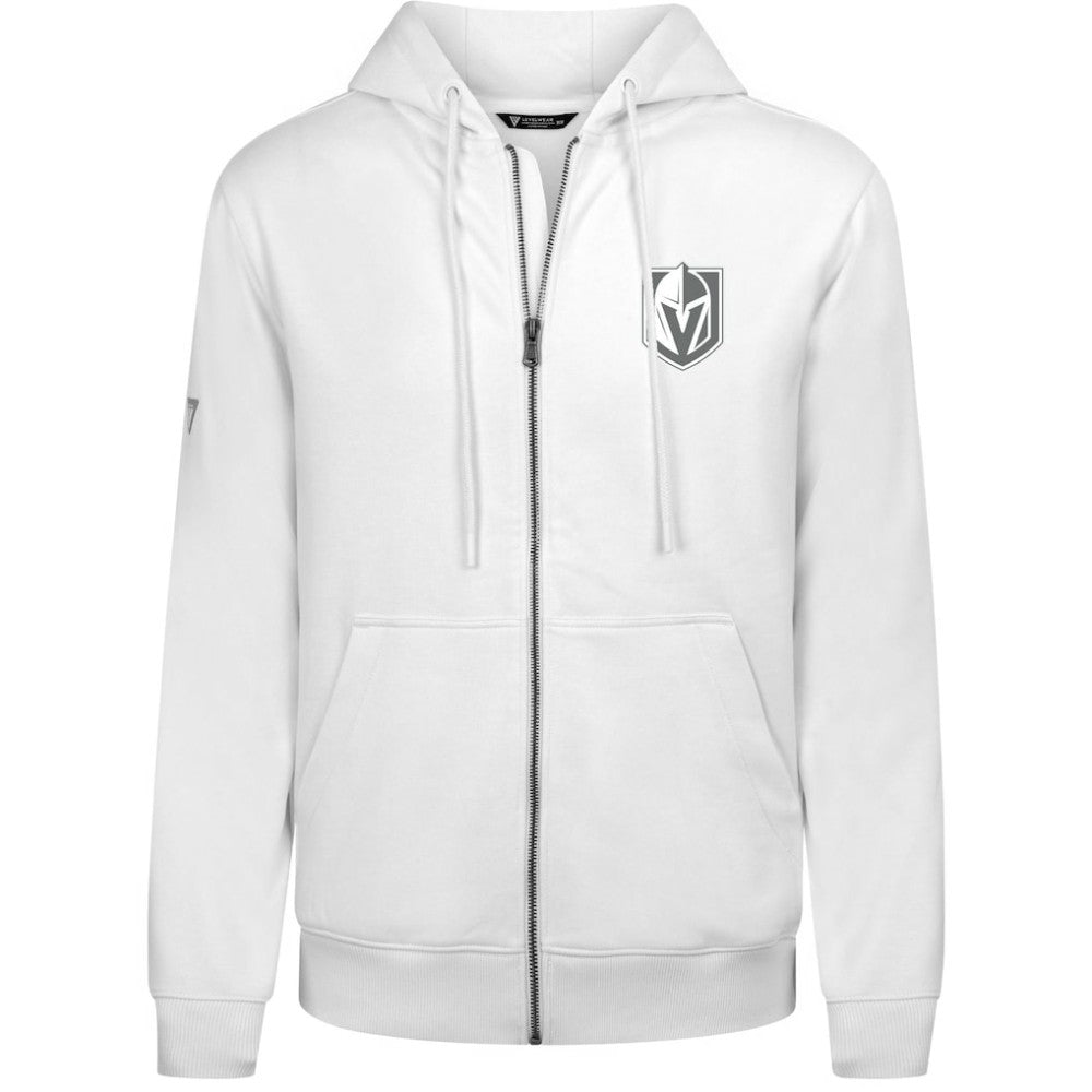 NHL Vegas Golden Knights Levelwear Podium Banner Arch Full-Zip Hoodie - White