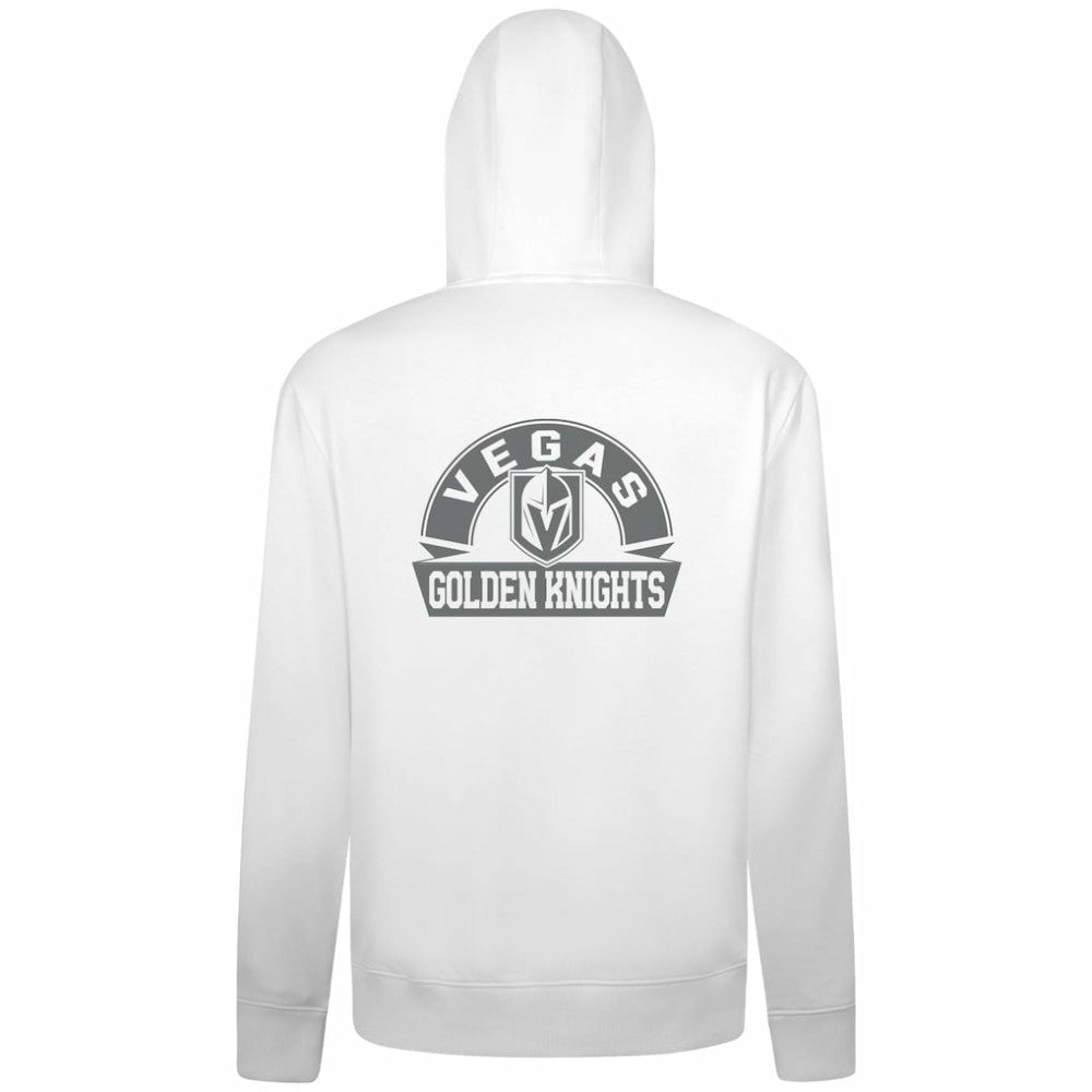 NHL Vegas Golden Knights Levelwear Podium Banner Arch Full-Zip Hoodie - White