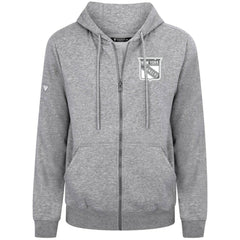 NHL New York Rangers Levelwear Podium Banner Arch Full-Zip Hoodie - Gray