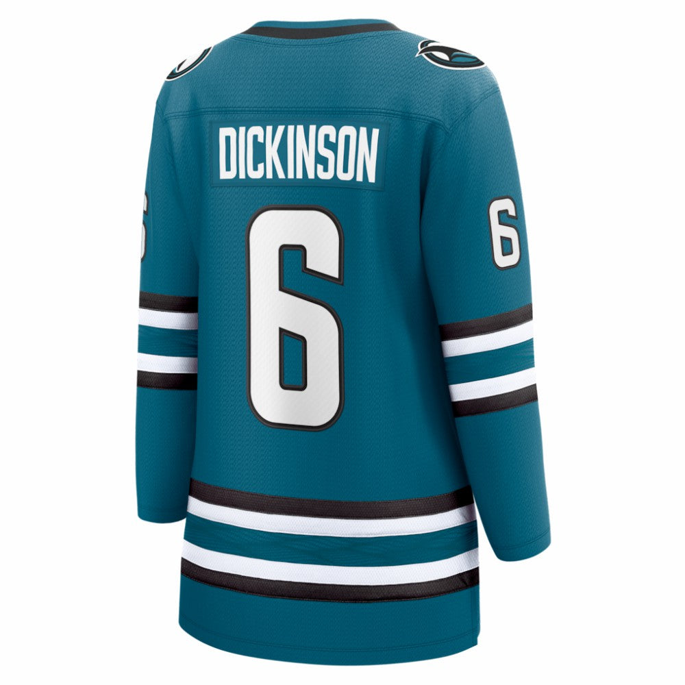 NHL Sam Dickinson San Jose Sharks Fanatics Women's Home Breakaway Jersey - Teal