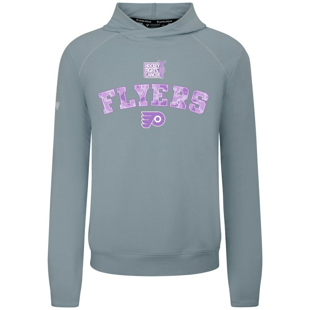 NHL Philadelphia Flyers Levelwear Hockey Fights Cancer Mandate Tri-Blend Hoodie - Gray
