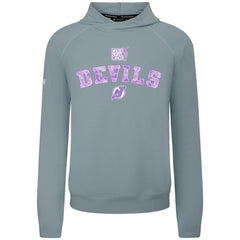 NHL New Jersey Devils Levelwear Hockey Fights Cancer Mandate Tri-Blend Hoodie - Gray