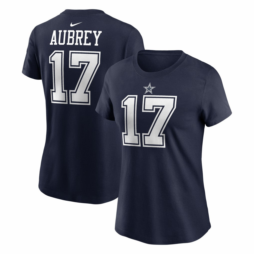 Brandon Aubrey Dallas Cowboys Women's Player Name & Number T-Shirt Navy