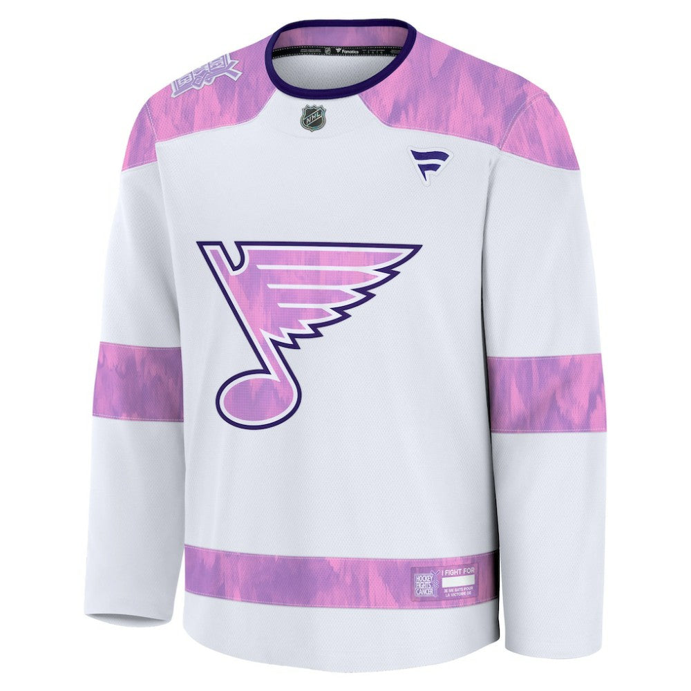 NHL St. Louis Blues Fanatics Hockey Fights Cancer Survivor Practice Jersey - White