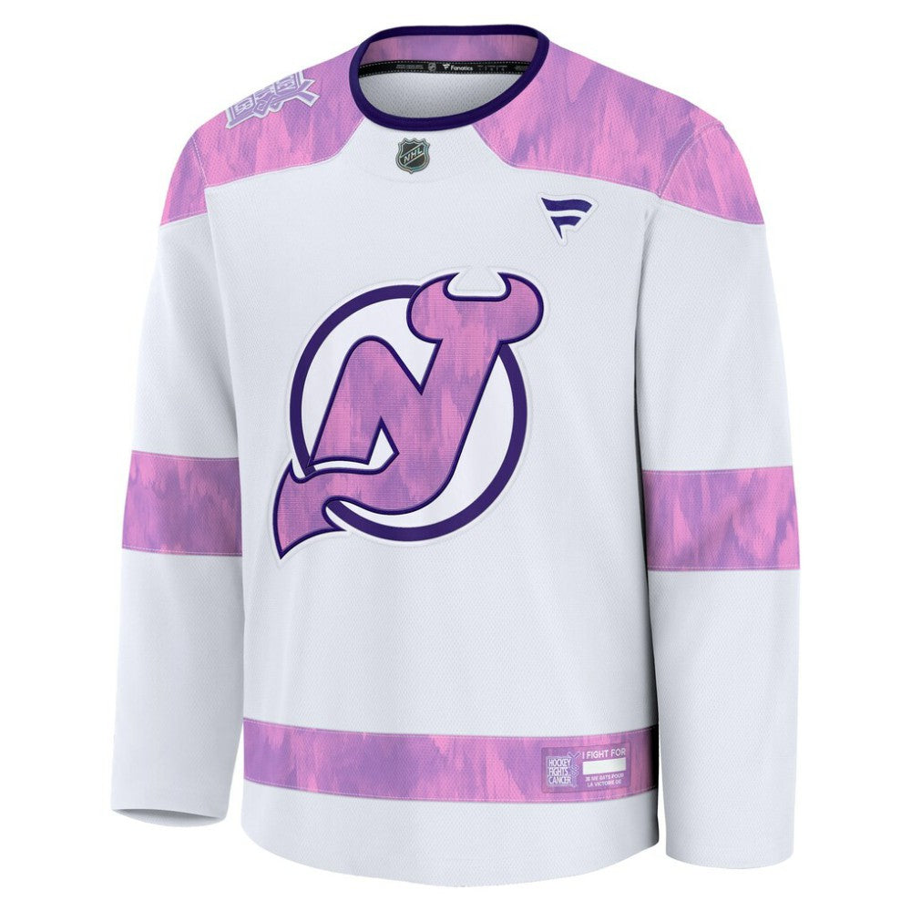 NHL New Jersey Devils Fanatics Hockey Fights Cancer Survivor Practice Jersey - White
