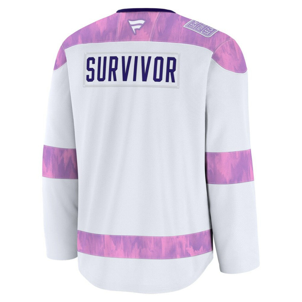 NHL New Jersey Devils Fanatics Hockey Fights Cancer Survivor Practice Jersey - White
