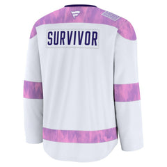 NHL New Jersey Devils Fanatics Hockey Fights Cancer Survivor Practice Jersey - White
