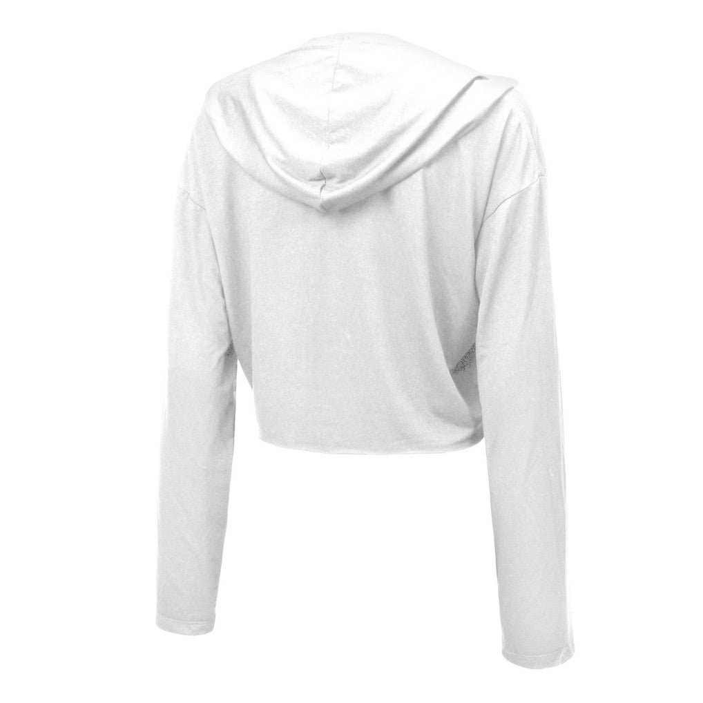 Jaxson Dart New York Giants Majestic Threads Women's Glitter Wordmark Hoodie White