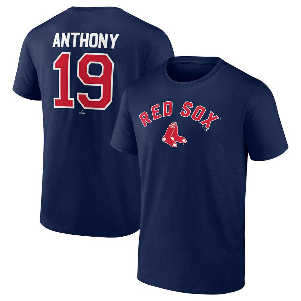 Roman Anthony Boston Red Sox Winning Streak Name & Number T-Shirt - Navy T-shirts