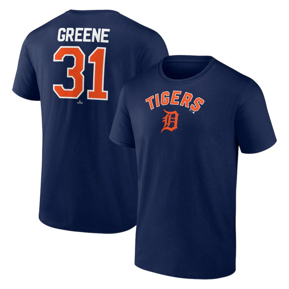 Riley Greene Detroit Tigers Winning Streak Name & Number T-Shirt - Navy T-shirts