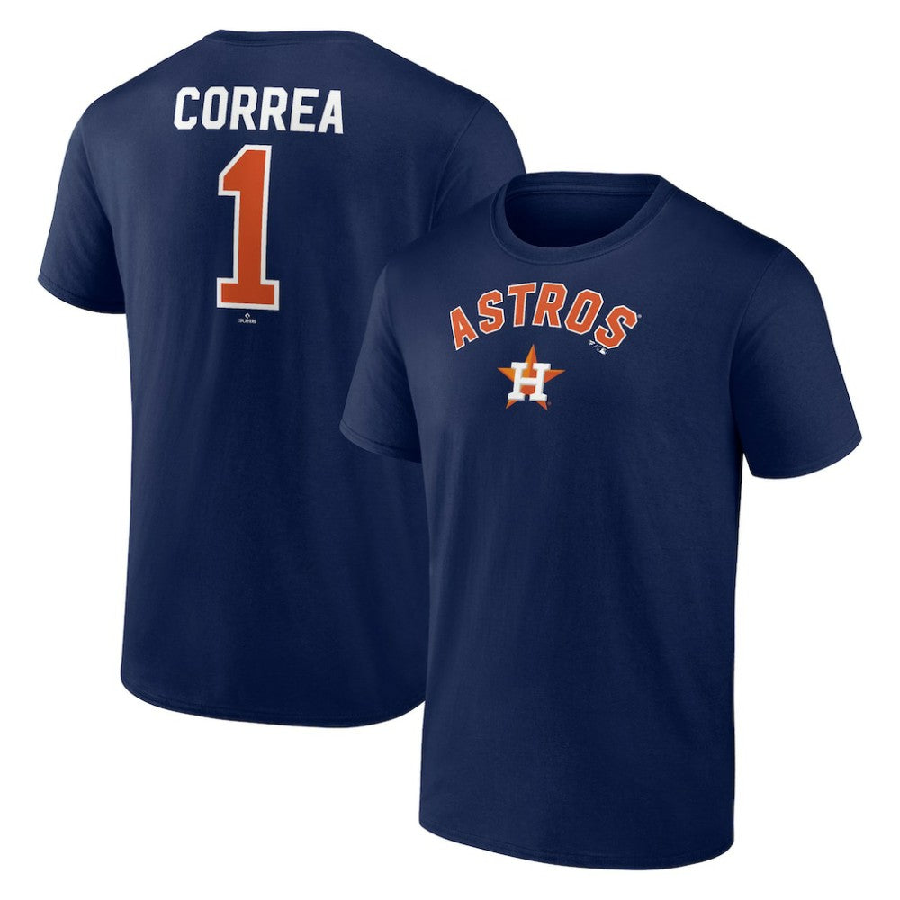 Carlos Correa Houston Astros Winning Streak Name & Number T-Shirt - Navy T-shirts