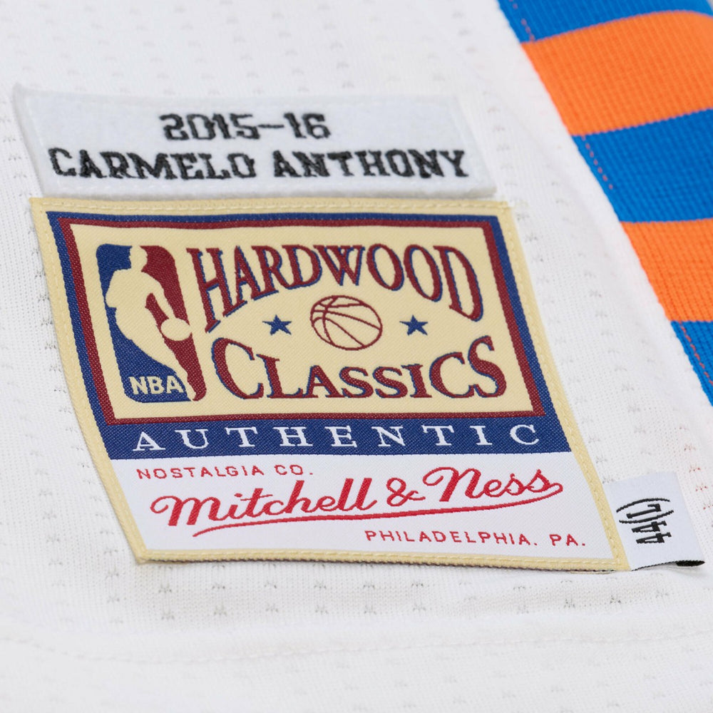 Carmelo Anthony New York Knicks 2015-16 Hardwood Classics Authentic Jersey White