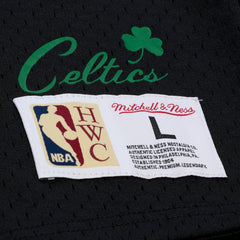 Larry Bird Boston Celtics Mesh Name & Number Short Sleeve Hoodie Black