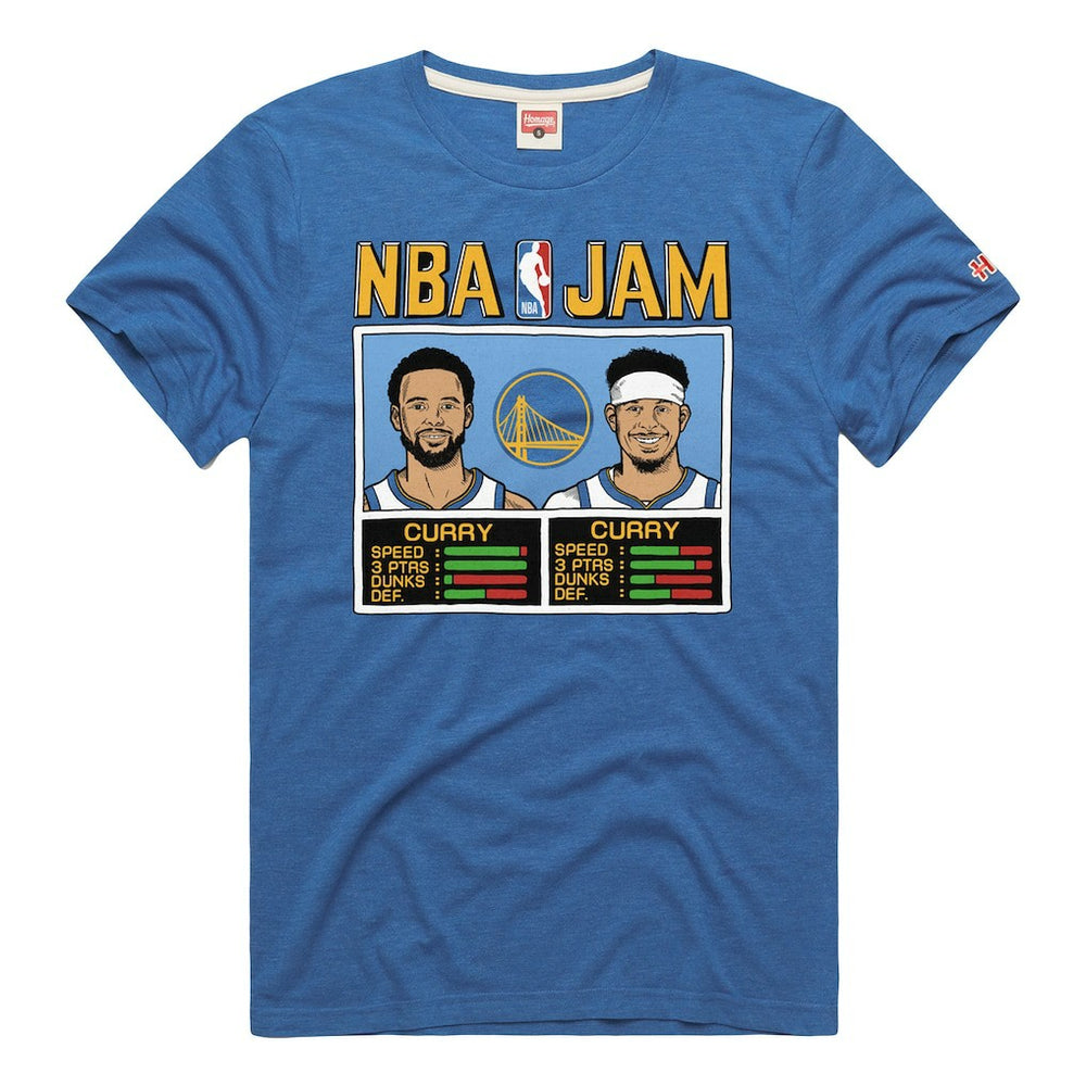Stephen Curry & Seth Curry Golden State Warriors Homage NBA Jam Tri-Blend T-Shirt Royal
