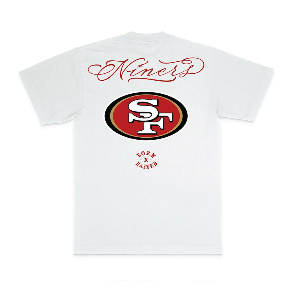 San Francisco 49ers Born x Raised Unisex Fine Line T-Shirt White