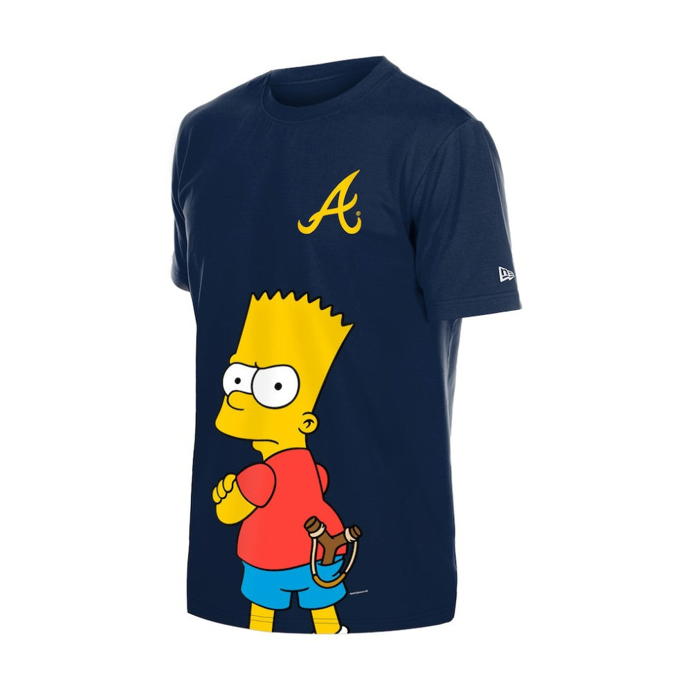 Atlanta Braves New Era MLB x Simpsons Local T-Shirt - Navy T-shirts