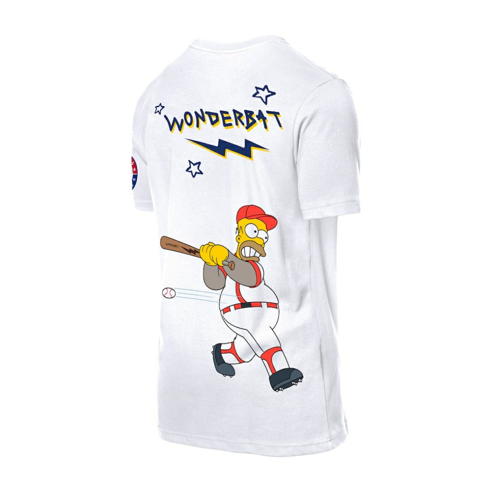 Texas Rangers New Era MLB x Simpsons Homer Wonderbat T-Shirt - White T-shirts