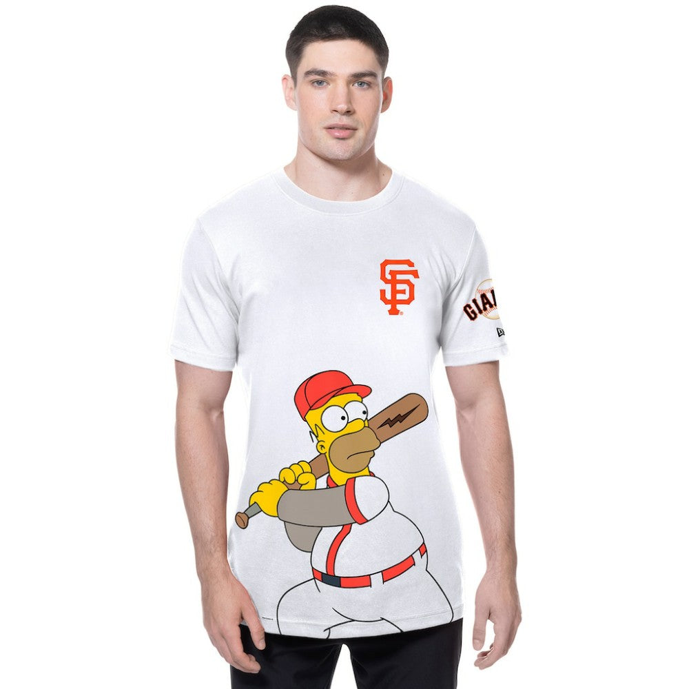 San Francisco Giants New Era MLB x Simpsons Homer Wunderbat SS Tee - White