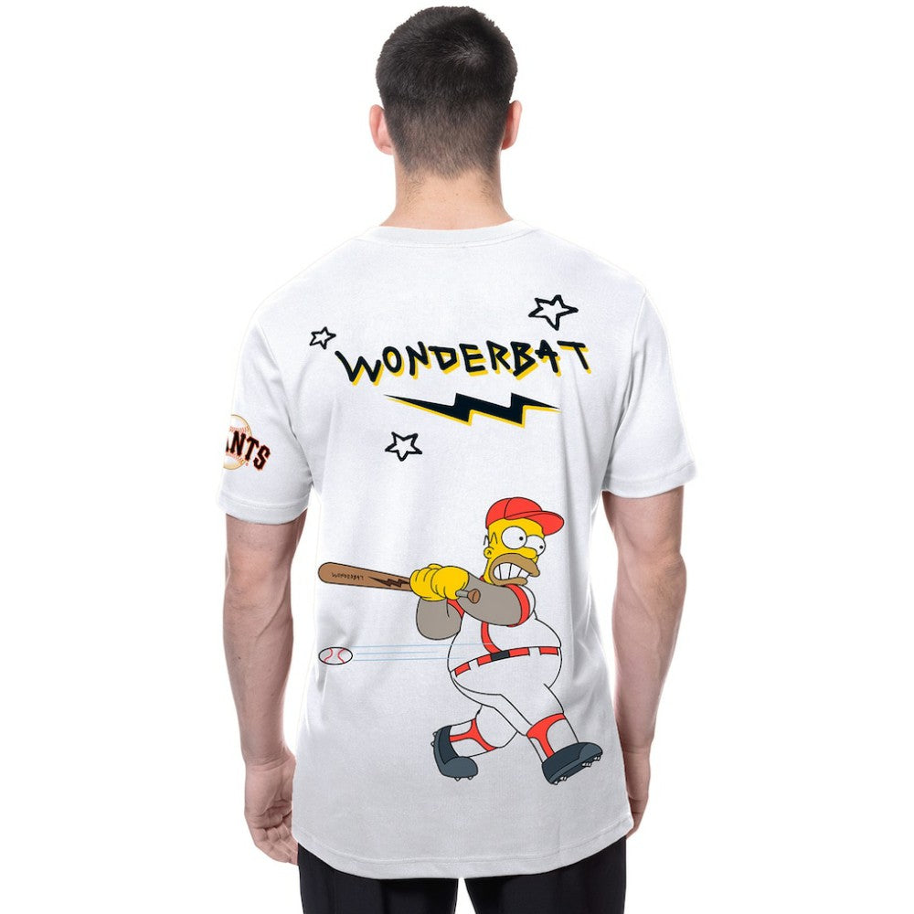 San Francisco Giants New Era MLB x Simpsons Homer Wunderbat SS Tee - White