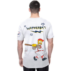 Los Angeles Dodgers New Era MLB x Simpsons Homer Wonderbat T-Shirt - White T-shirts