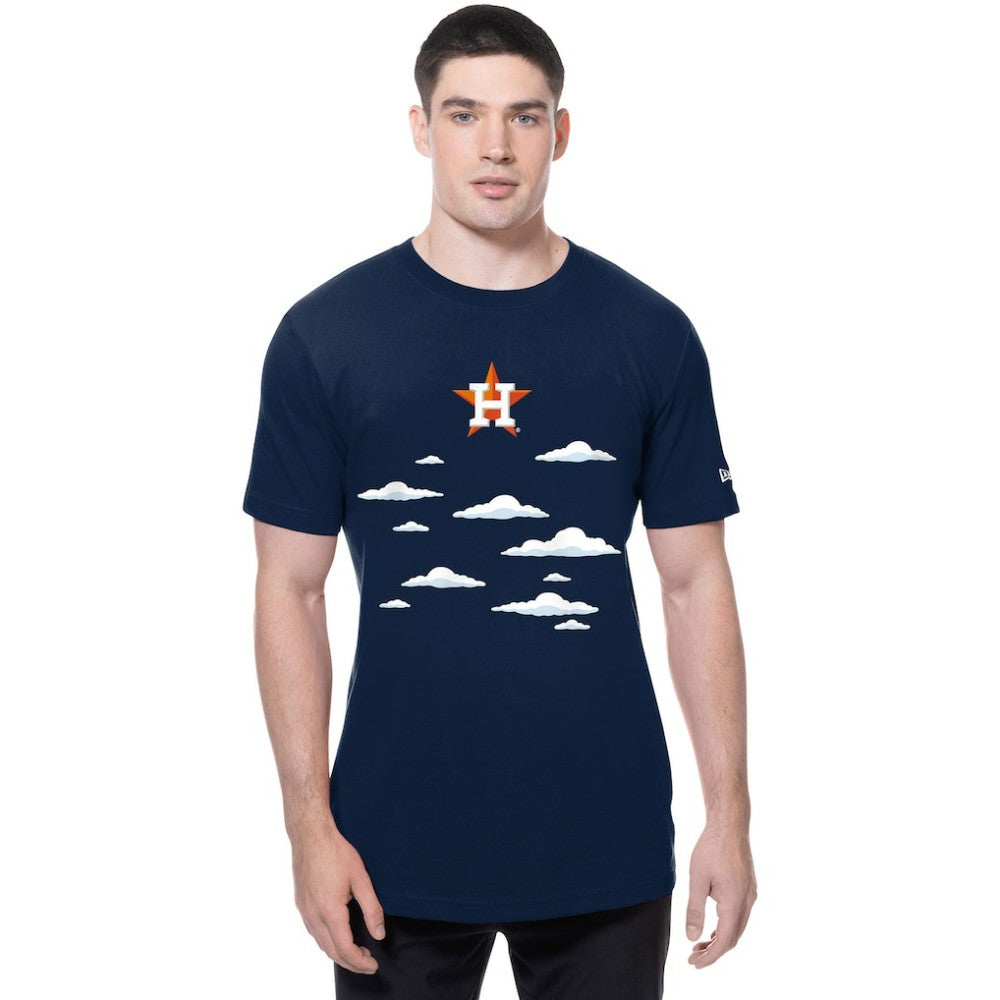Houston Astros New Era MLB x Simpsons 2026 Collab Clouds T-Shirt - Navy T-shirts