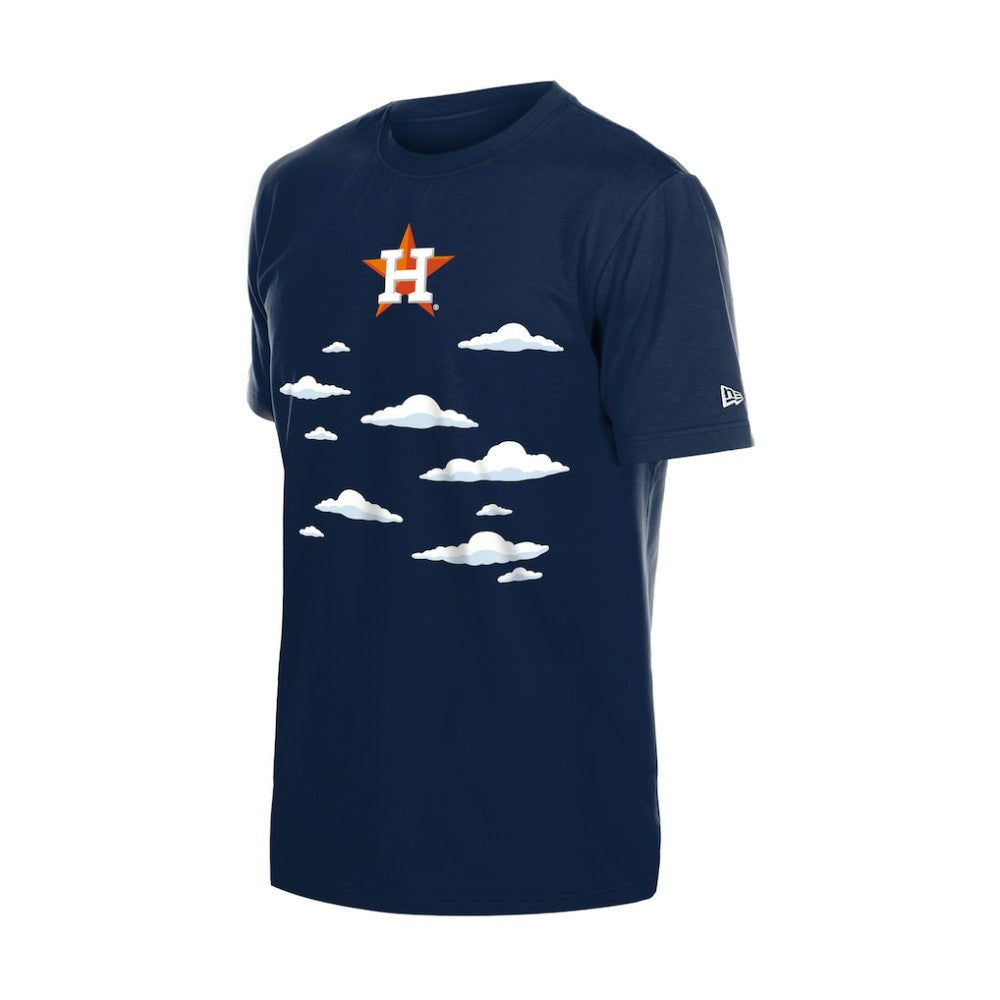 Houston Astros New Era MLB x Simpsons 2026 Collab Clouds T-Shirt - Navy T-shirts